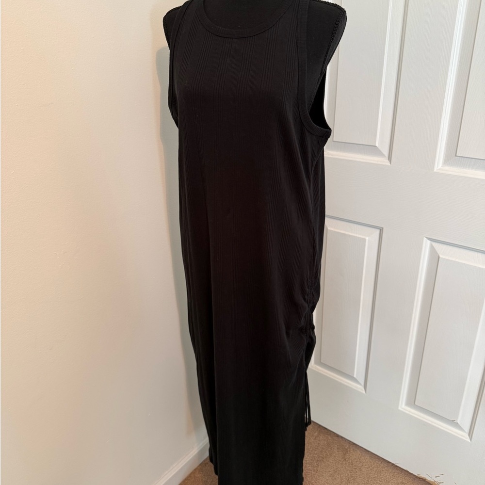aerie Black Ribbed tank dress - Picture 2 of 5